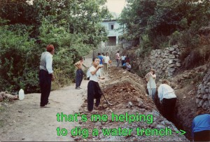 Digging a water trench on an IVS workcamp at Degirmencay, Turkey